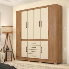 Imagem de Guarda Roupa Casal Ambiente New Realce Amêndola Touch Off White  Demób