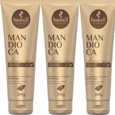 Imagem de Kit 3 Leave in Haskell Creme De Pentear Mandioca 240gr