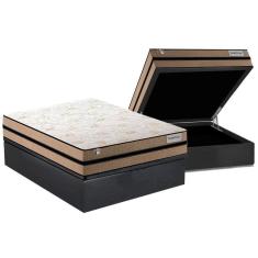 Imagem de Conjunto Box Baú Casal: Colchão Molas Plumatex MasterPocket Ensacadas Smart Milano + Base CRC Suede Gray(138x188)