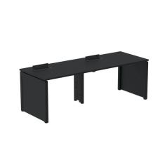 Imagem de Mesa de Plataforma Simples para 2 Pessoas Corporativa 140x792/2p Pscpp140/792/2p Preto