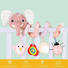 Imagem de 44cm Infantil bebê Elefante Espiral Pelúcia Pendurado Brinquedos para Assento de Carro Carrinho Envoltório Em Torno de Carrinho de bebê Brinquedo Pingente Embutido Caixa de