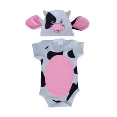 Imagem de Kit 2 Peças - Body + Touquinha Vaquinha Para Bebê Fantasia - LOL KIDS 