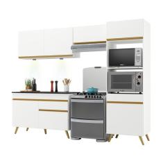Imagem de Armário De Cozinha Compacta 252cm V2018 Branco Dourado