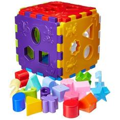 Imagem de Brinquedo Educativo Cubo Didático com Blocos Merco Toys