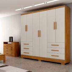 Imagem de Guarda Roupa Agata 6 Portas 6 Gavetas Com 6 Pés Cumaru/fendi