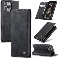Imagem de Capa Capinha Couro Imã Carteira Para iPhone 16 Plus Pro Max - Danet, P