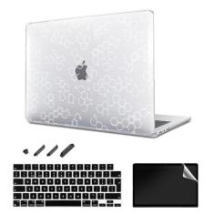 Imagem de Capa para MacBook Air de 15,3 polegadas lançada em 2023 e 2024 (modelo A2941 M2) com tela retina, capa rígida de plástico e película de teclado e protetor de tela, folha de janela-B2 (fórmula de