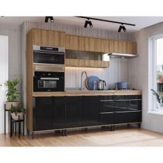 Imagem de Cozinha Completa Modulada 5 Peças Mel Preto Paloma Megasul