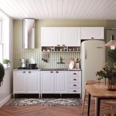 Imagem de Armário de Cozinha Compacta 4 Peças com Tampo Cooktop Agatha Luciane Móveis