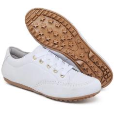 Imagem de Tenis Casual Mocassim Feminino Conforto Antiderrapante com Cadarço e Detalhes-Feminino