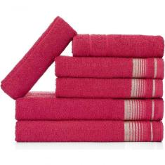 Imagem de Jogo De Toalhas Luxury Soft Beka Banho + Rosto + Piso Luxo Cereja