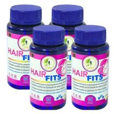 Imagem de KIT C/4 Suplemento Hair Fits Cabelo e Pele 60 Cáps Fits Life