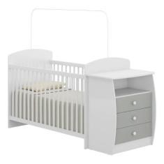 Imagem de Berço Cômoda com Colchão Incluso Colinho de Mãe Multimóveis FG2951 Bra