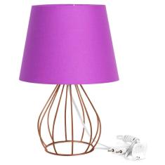 Imagem de Abajur Cebola Dome Roxo Com Aramado Cobre