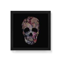 Imagem de Arte Maníacos Quadro Decorativo Caveira Mosaico Colorio - 30x30cm (Moldura em laca )