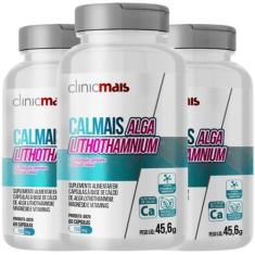 Imagem de Cálcio Alga Lithothamnium Vitam. D E Magnésio 60 Cáps. Kit Com 3 - Chá