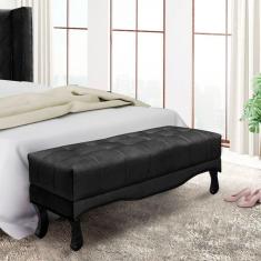 Imagem de Recamier Vicenza Suede Preto 140 cm