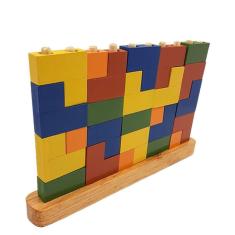 Imagem de Brinquedo Educativo Infantil Parede Encaixe Bloco De Montar