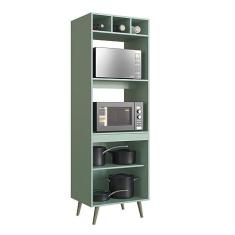 Imagem de Paneleiro Torre Quente 2 Portas 2 Nichos para Forno One Gralar Verde Bellagio