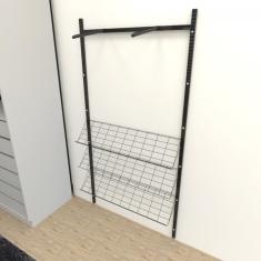 Imagem de Kit Para Closet Com 8 Peças Regulável 100x200 Cm Cor Preto