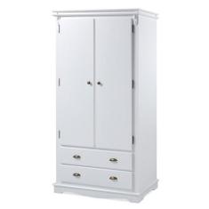 Imagem de Guarda-Roupa com 2 Portas e 2 Gavetas de Madeira Manchester - M52054 -