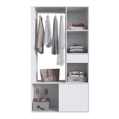Imagem de Guarda Roupa Closet 183x100cm Branco Proddy