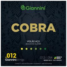 Imagem de Jogo De Cordas Giannini Para Violao Aço 012 Cobra