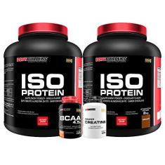 Imagem de Kit 2x Iso Protein 2kg + Creatina 100g + BCAA100g - Bodybuilders Sabor Chocolate