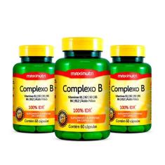 Imagem de Kit 03 Complexo B Vitaminas100% Idr Maxinutri 60 Capsulas