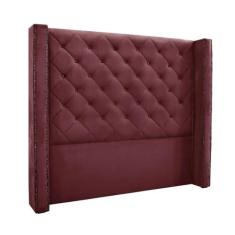 Imagem de Cabeceira Cama Box Queen 160cm e Recamier Vicenza Veludo S04 - D'Rossi