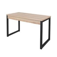 Imagem de Escrivaninha Office Tubo Preto Fosco Com Tampo Mdp Laminado1,20M X 0,6