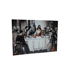Imagem de Quebra-cabeça Sagrada Santa Ceia de 300 peças Tons de Cinza em MDF