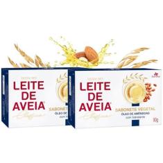 Imagem de 2UN Sabonete Vegetal Leite de Aveia Oleo Amendoas 90G Davene