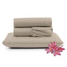 Imagem de Jogo Cama Lençol Unique Solteiro 400 Fios Avelã