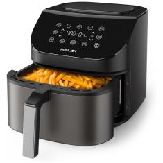 Imagem de Fritadeira Elétrica Air Fryer 6 Litros 10 Em 1 Com Tela Digital E Cesta Antiaderente, 110V 1600W, Preta