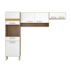 Imagem de Cozinha Compacta 06 Portas 01 Gaveta S/Balcão Dama Amendola Branco Demóbile