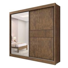 Imagem de Guarda Roupa Titanium Ripado 2pts 100% Mdf D`doro Móveis- Ypê