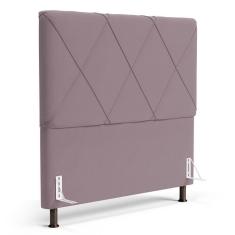 Imagem de Cabeceira Cama Box Casal King Size Mel 195cm Com Frame Veludo Rosê - Desk Design