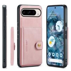 Imagem de Estojo anti-riscos Compatível com Google Pixel 9 Pro Case Wallet com porta-cartão de crédito, capa magnética 2 em 1 destacável, capa carteira com suporte e capa à prova de choque com carregamento sem