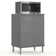 Imagem de Balcão de Cozinha com Tampo 2 Portas 61cm Italy Cinza - EJ Móveis - EJ