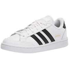 Imagem de adidas Tênis feminino Grand Court SE, branco/preto/dourado metálico, 38, Branco/preto/dourado metálico