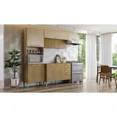 Imagem de Armario De Cozinha Completo 9 Portas 2 Gavetas Urbane Freijo Vanilla Cp-ripado Freijo