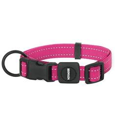 Imagem de Best Pet Supplies Coleira refletiva para cães com comprimento ajustável, fivela resistente e coleira forte, acessório de treinamento, caminhada, corrida para raças pequenas, médias e grandes - fúcsia,