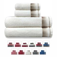 Imagem de Jogo De Toalhas Gigante 4 Peças 380g-m2 100% Algodão Sublime - Branco