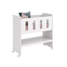 Imagem de Mini Berço Moisés Zain Branco Brilho 3 em 1 com Colchão - Reller