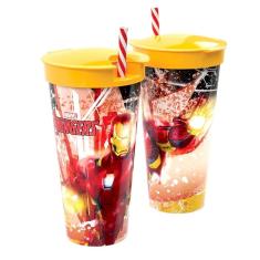 Imagem de Copo 2 em 1 Homem de Ferro 540ml Marvel Plasútil