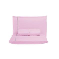 Imagem de Jogo De Lençol Queen 400 Fios Detalhe Em Ponto Palito 3 Peças Cama Box