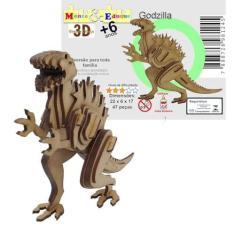Imagem de Brinquedo Quebra Cabeça 3D Godzilla Mdf