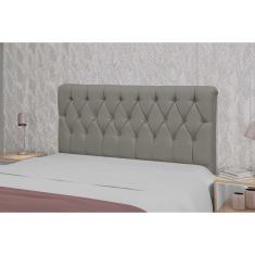 Imagem de Painel De Cama Box Estofada Cabeceira Viena Plus King 195 Veludo Cinza - Simbal
