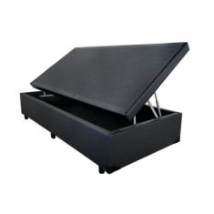 Imagem de Base Box Baú Solteiro Sintético Preto - 45X78x188 Cor:Preto - Lord Col